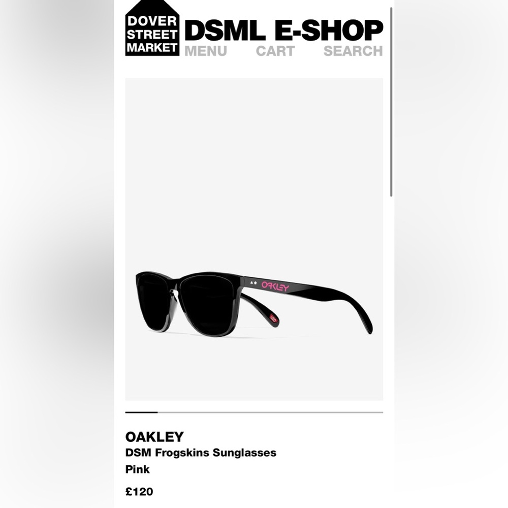 Oakley x Dover Street Market Frogskins Sunglasses black pink limited edition